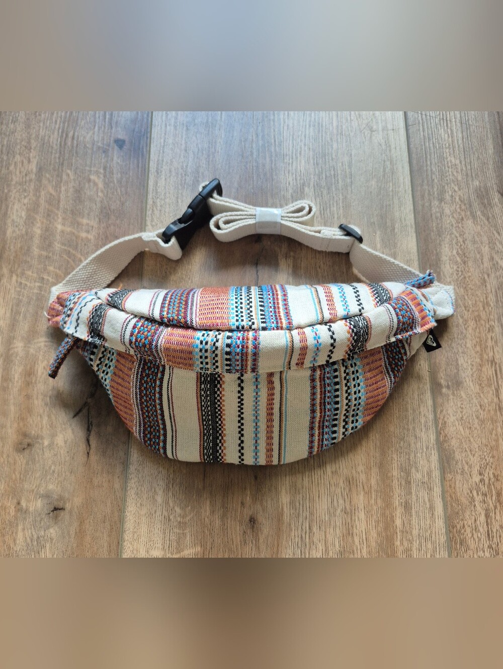 Roxy Sweet Dreams Fanny Pack Colorful Woven Waist Bag  Hippie